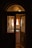A family enjoying their living room with a stylish wooden door.