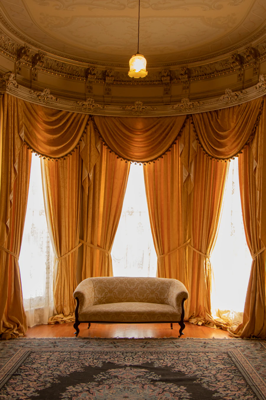 Modern Karachi living room with tailored curtains