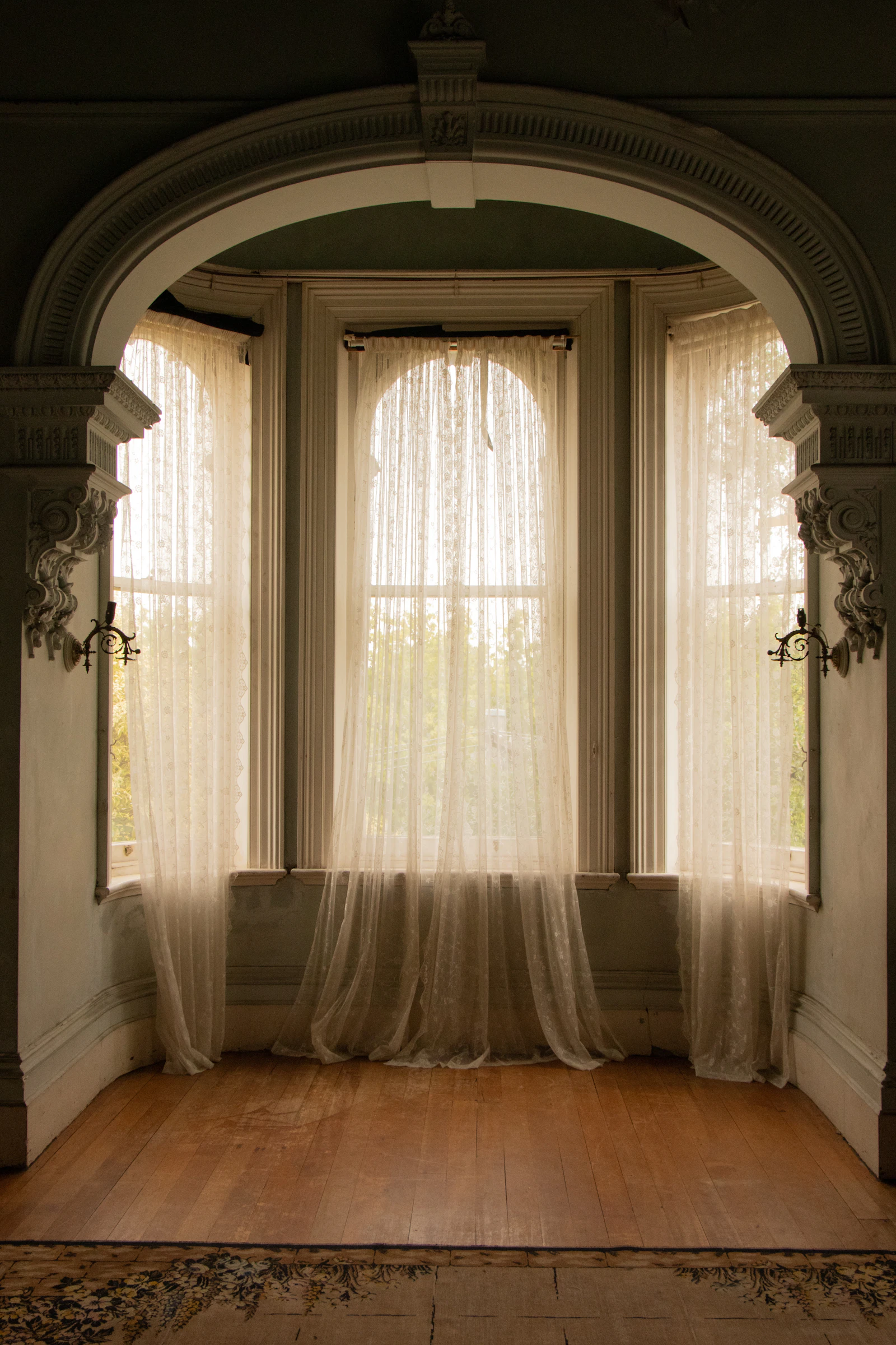 Three closed windows