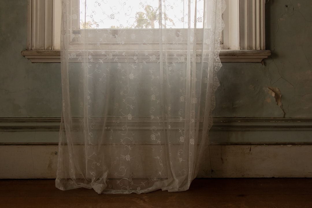 white window curtain