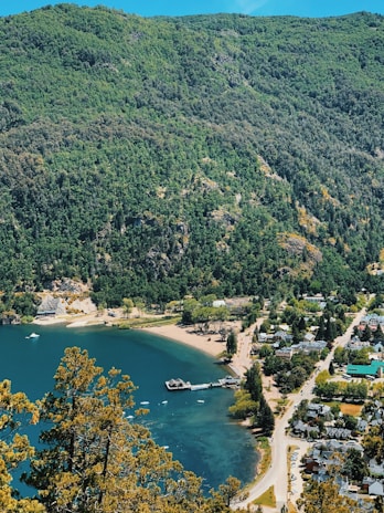 landscape photography of green mountain