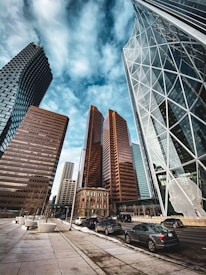 architectural photography of city buildings