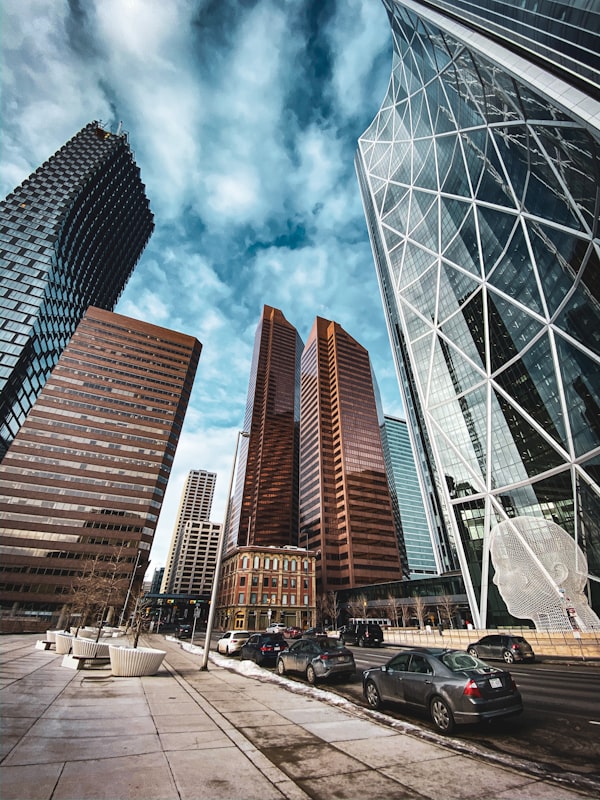 Architectural view of Calgary city buildings