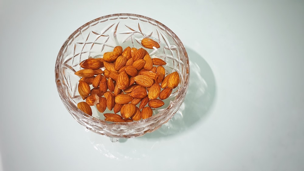 brown nuts in bowl