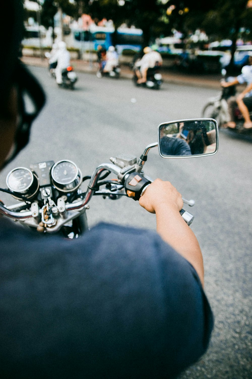 man riding motorcycle