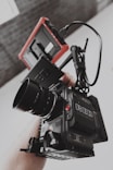 black Red TV camcorder