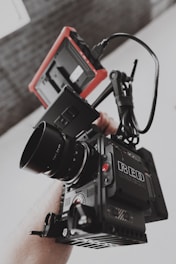 black Red TV camcorder