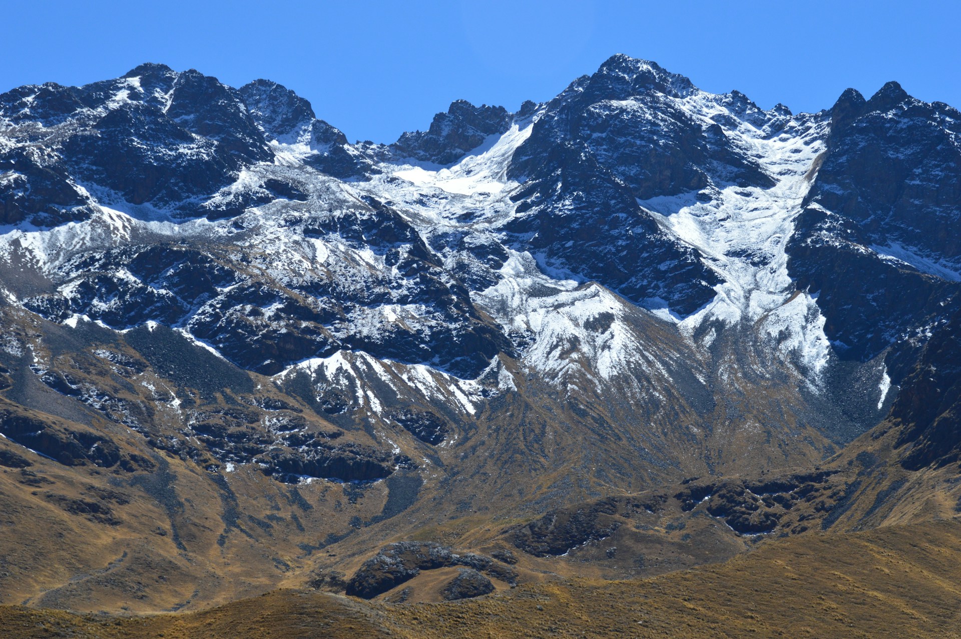 mountain covered with snow