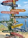 assorted-color arrow signages