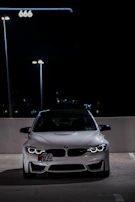 white BMW vehicle