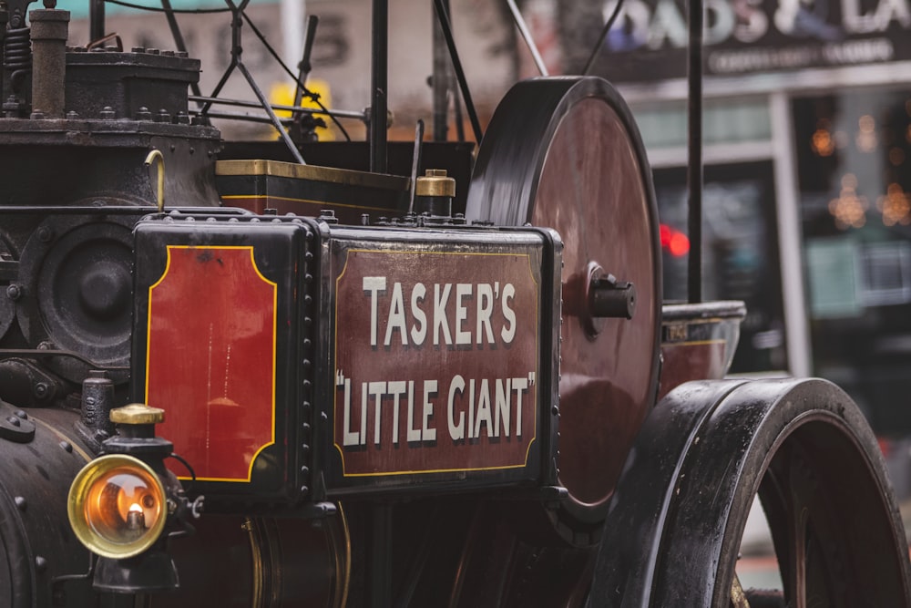 black and brown tractor