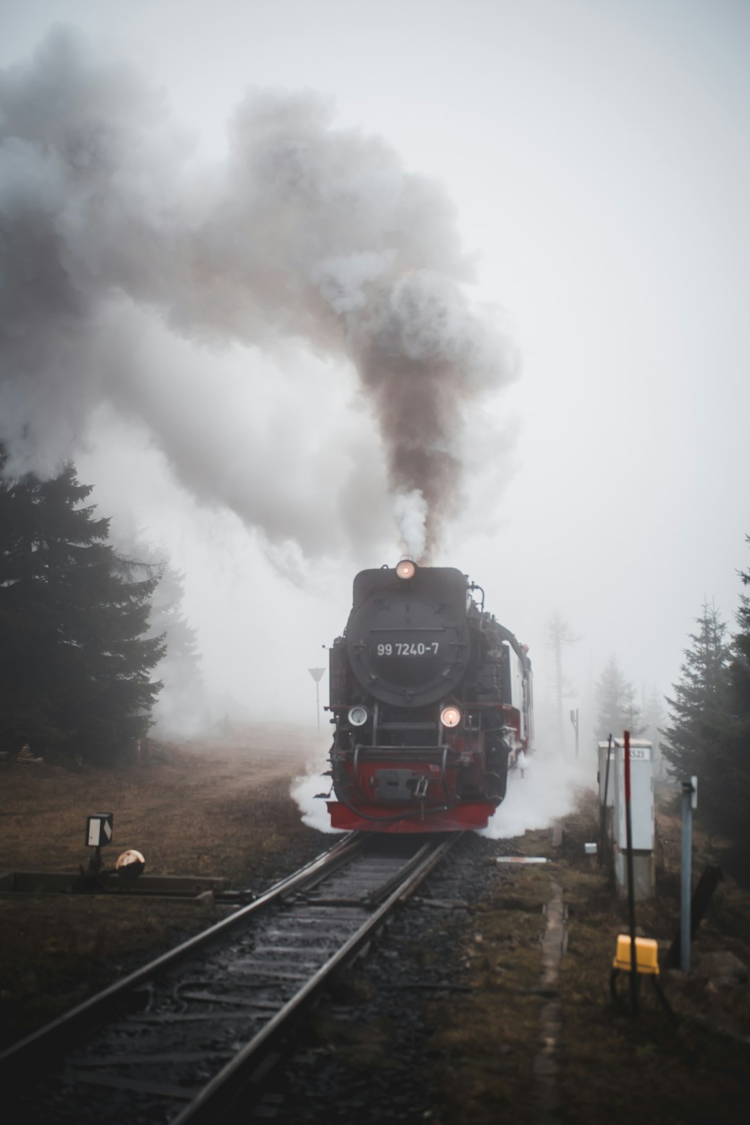 black and red train