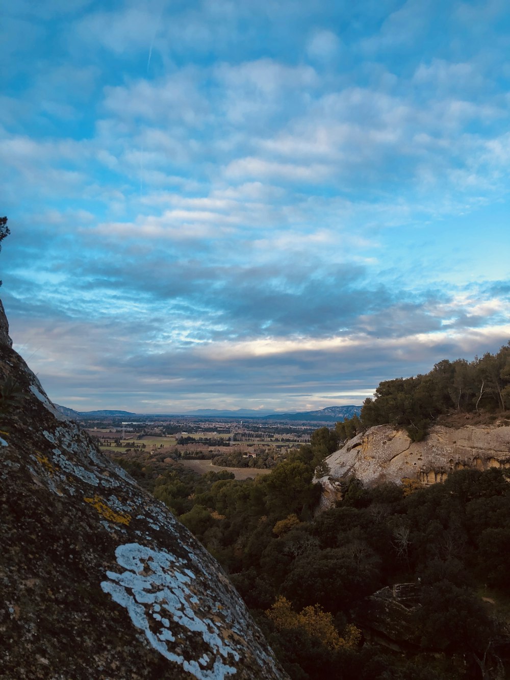 overlooking mountain