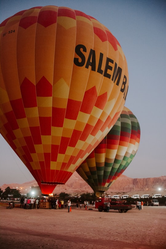 two hot air balloons in Luxor Egypt