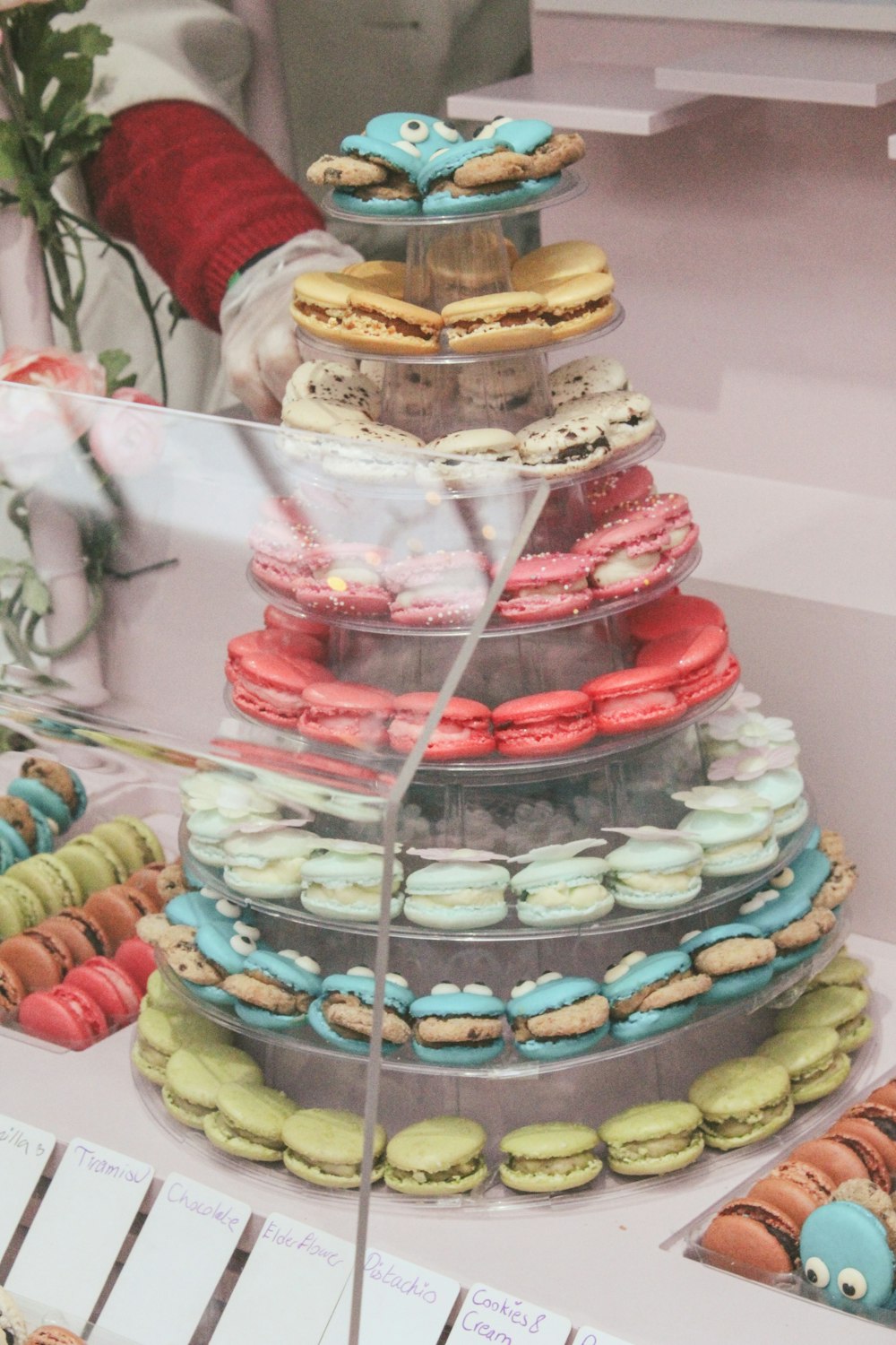 tower of French macaroon