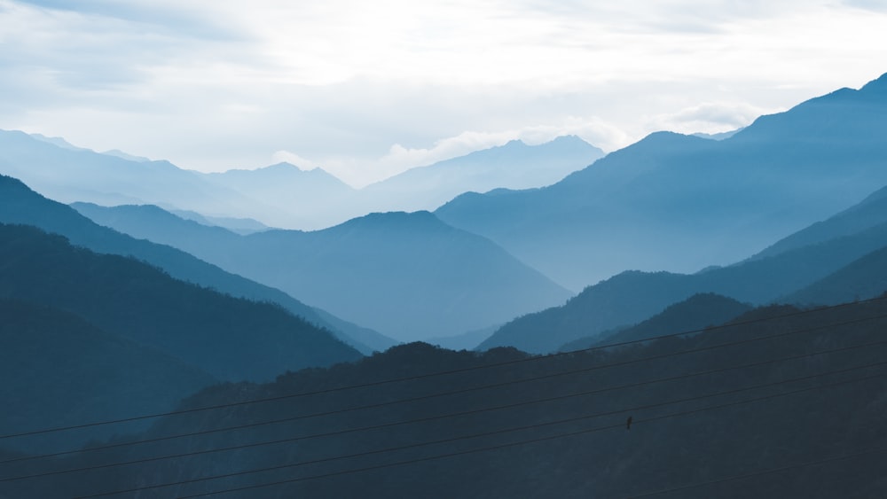 mountains covered with fogs