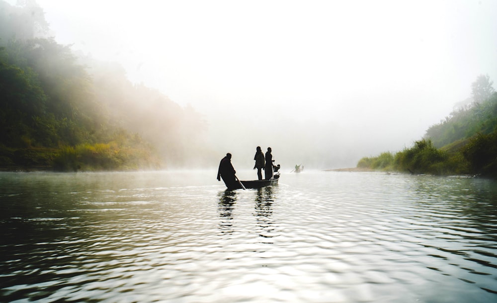 unknown persons riding on boat