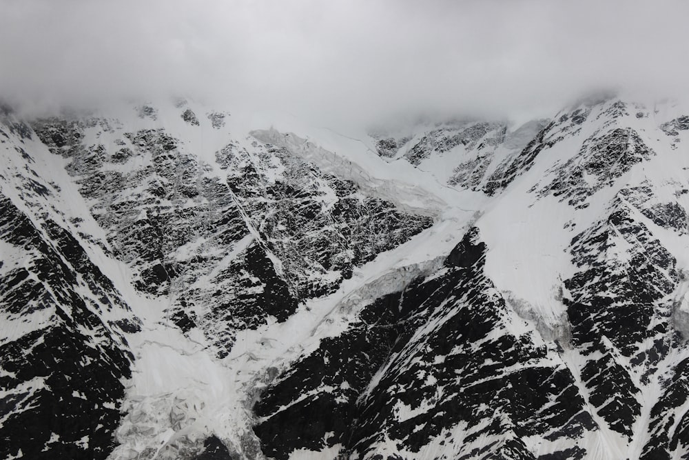 mountain covered with snow