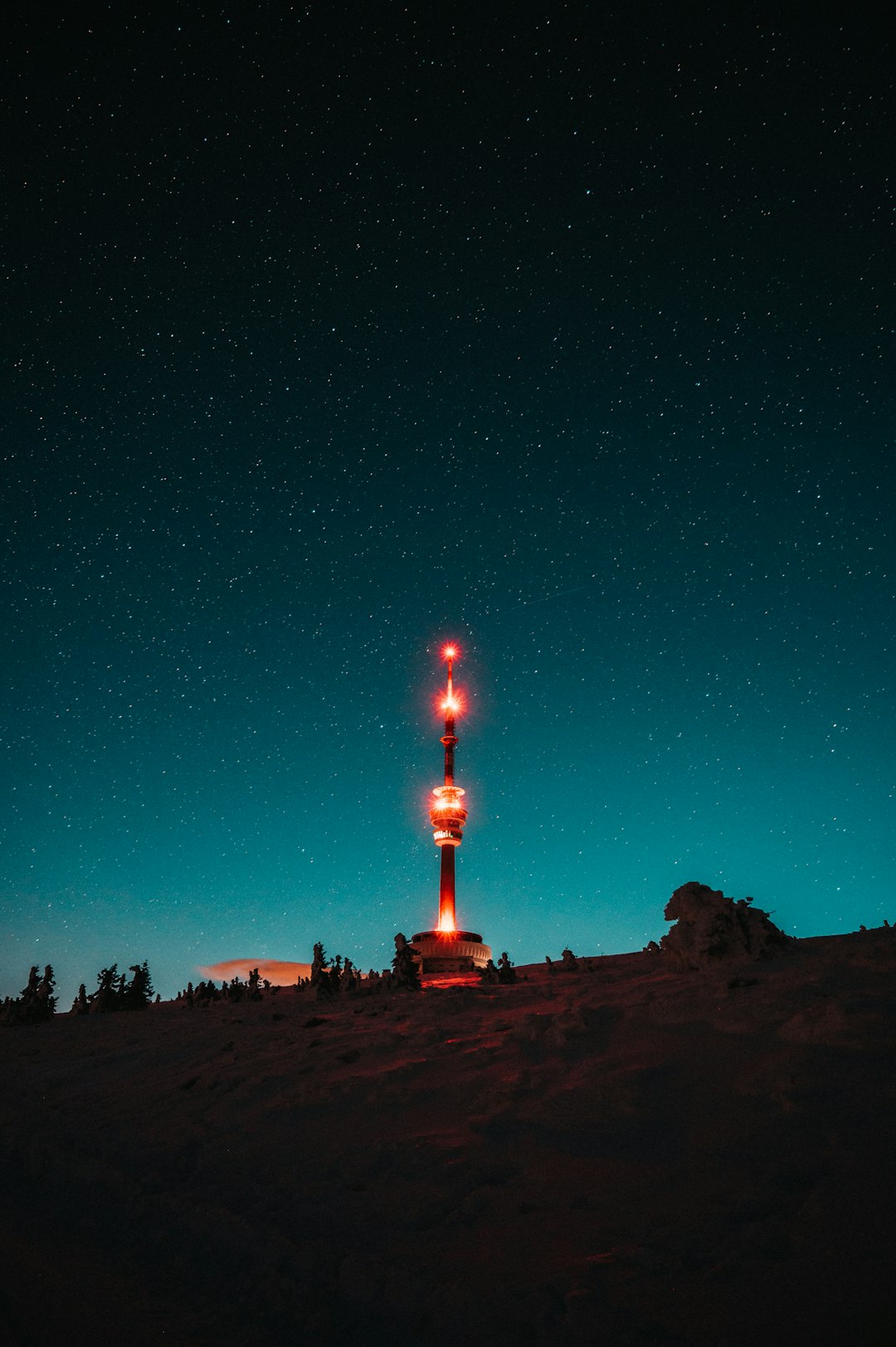 tower during starry night