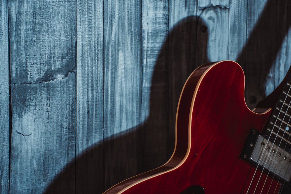 red electric guitar