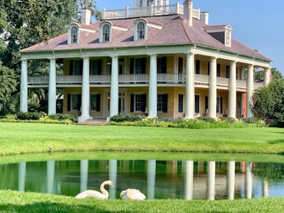 white and brown painted wall house louisiana teams background