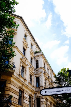 Modern residential building with classic architectural elements in Leipzig.