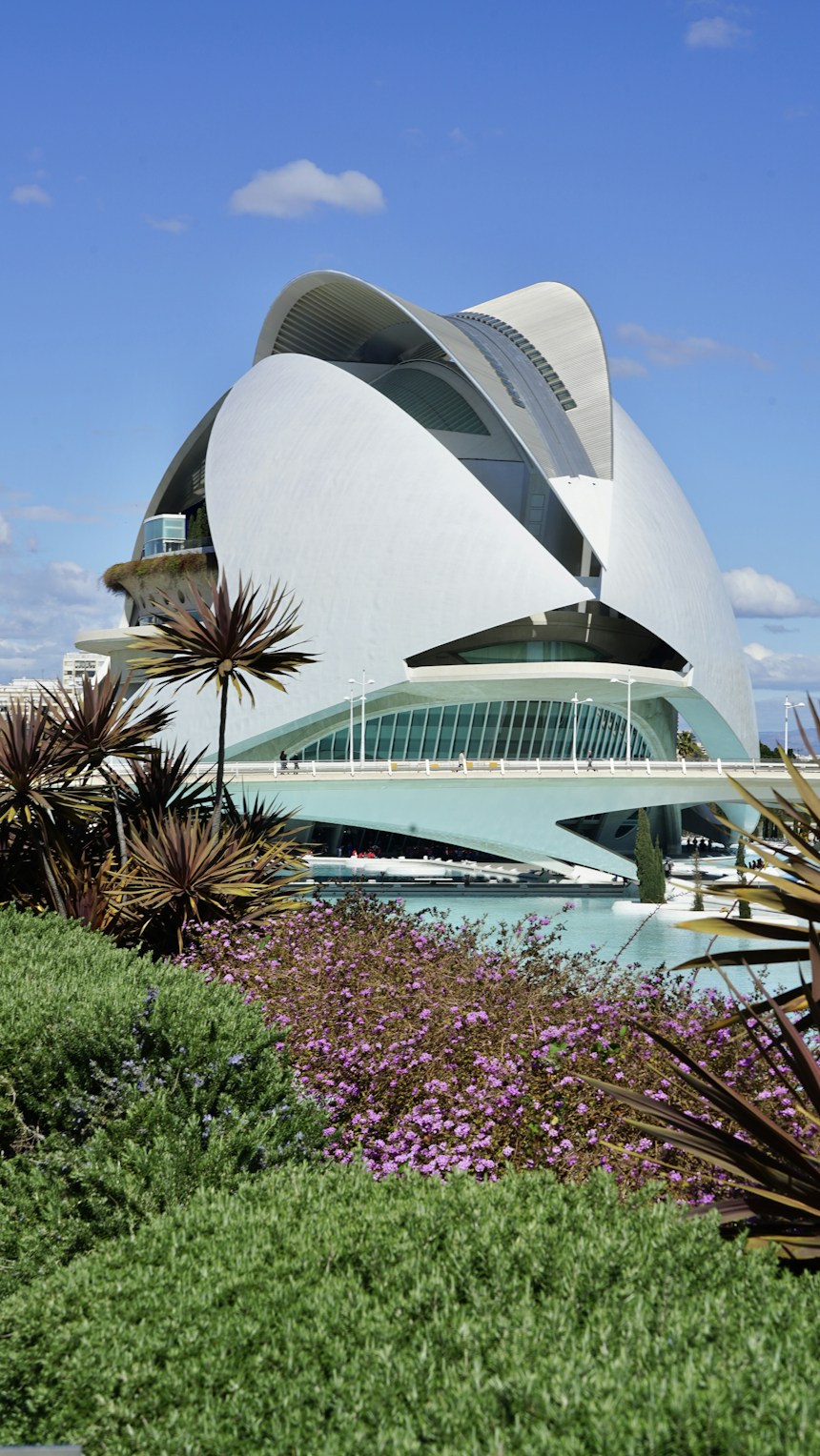 The futuristic City of Arts and Sciences in Valencia, a highlight of visiting Spain in summer