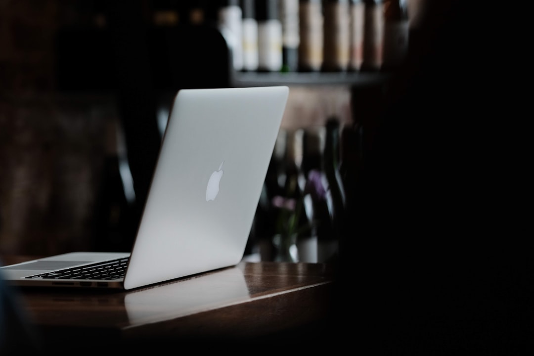 MacBook on table