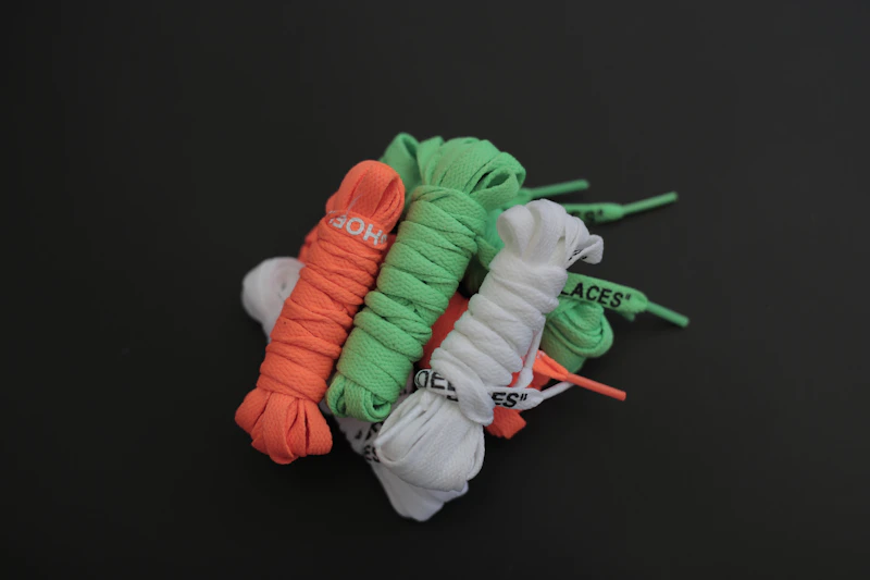 Assorted colorful shoe laces
