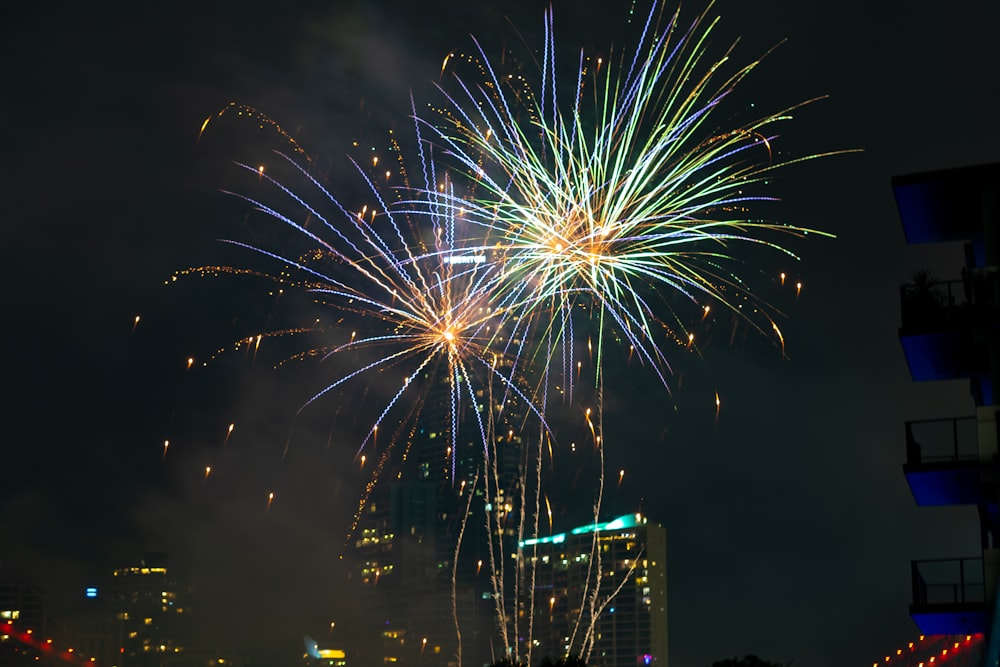 fireworks at night