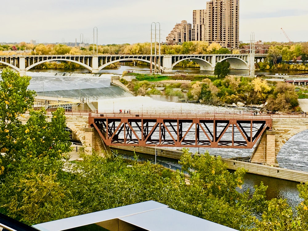 red metal mini bridge during daytime