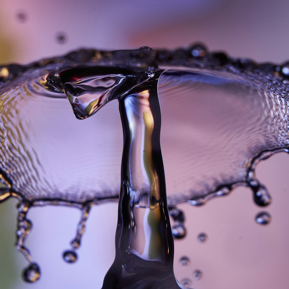 macro photography of water drops formation