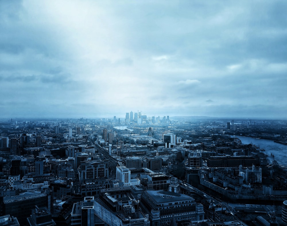 aerial photography of city under cloudy sky during daytime