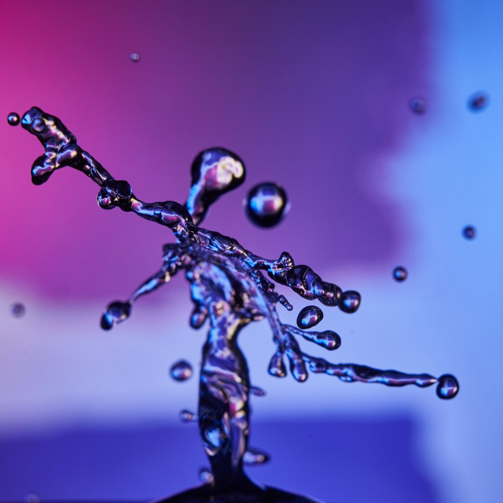 macro photography of water drops formation