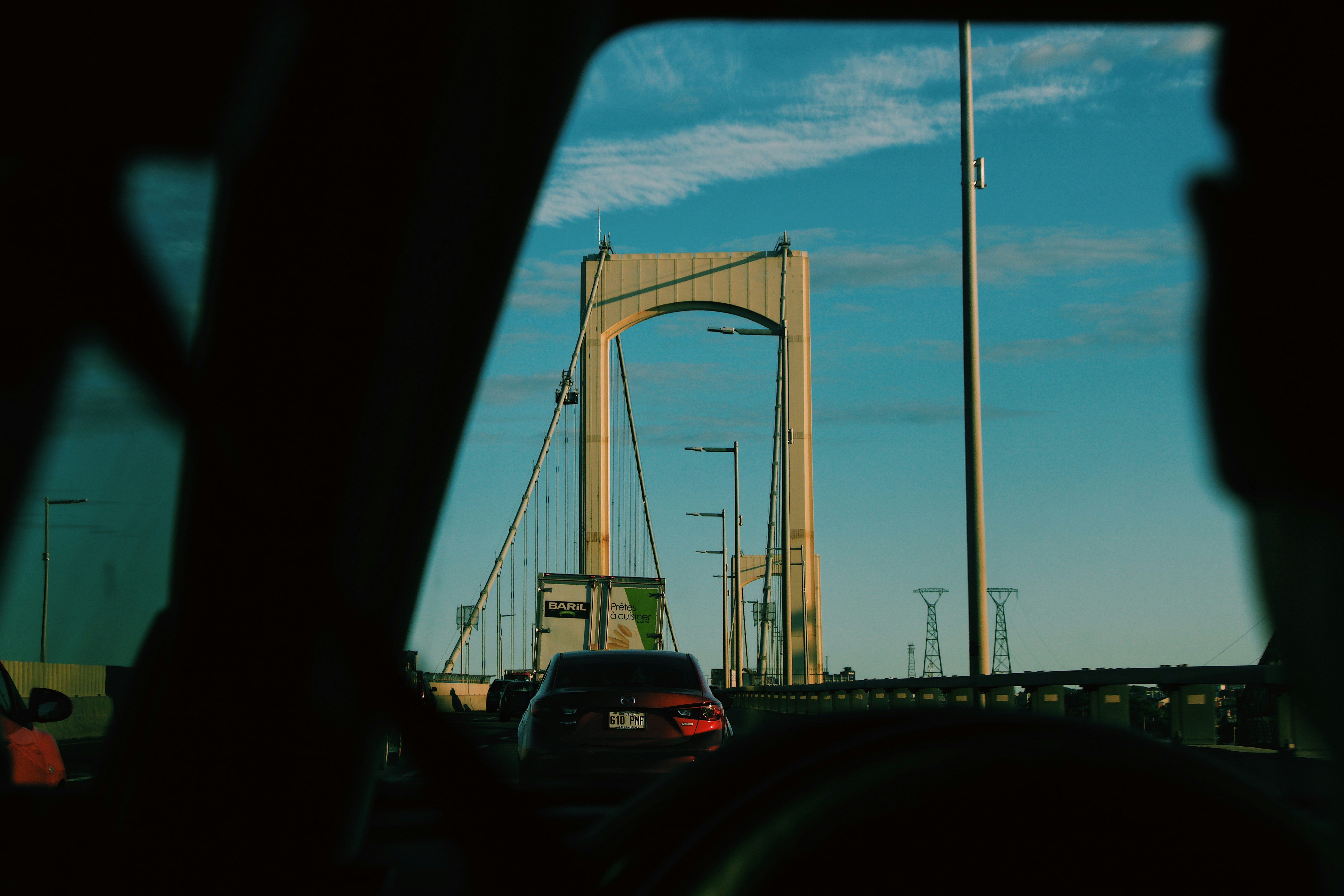brown suspension bridge