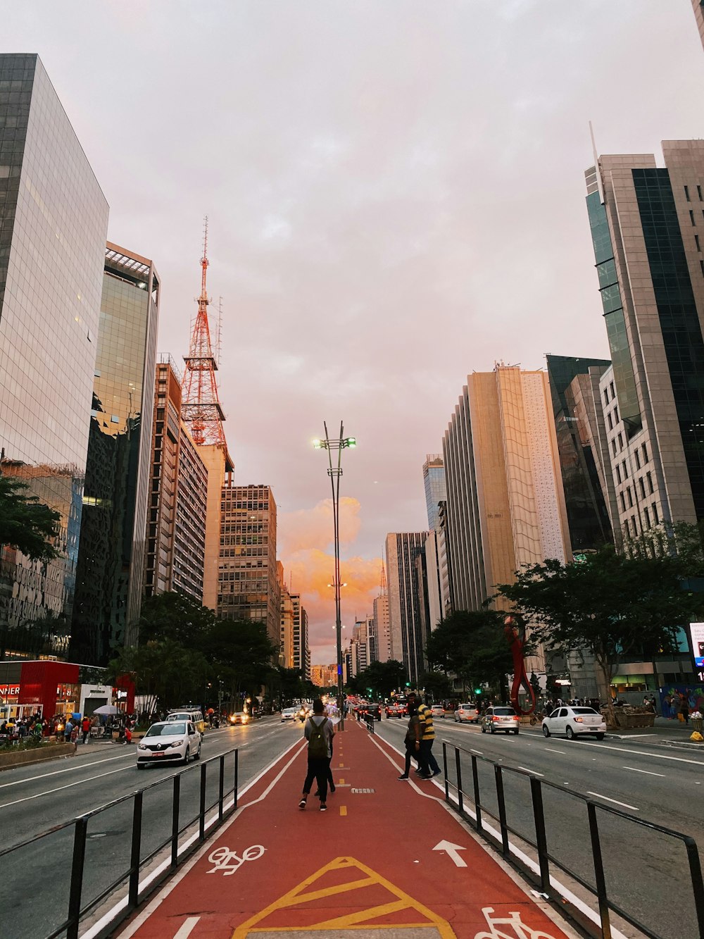 people walking on road