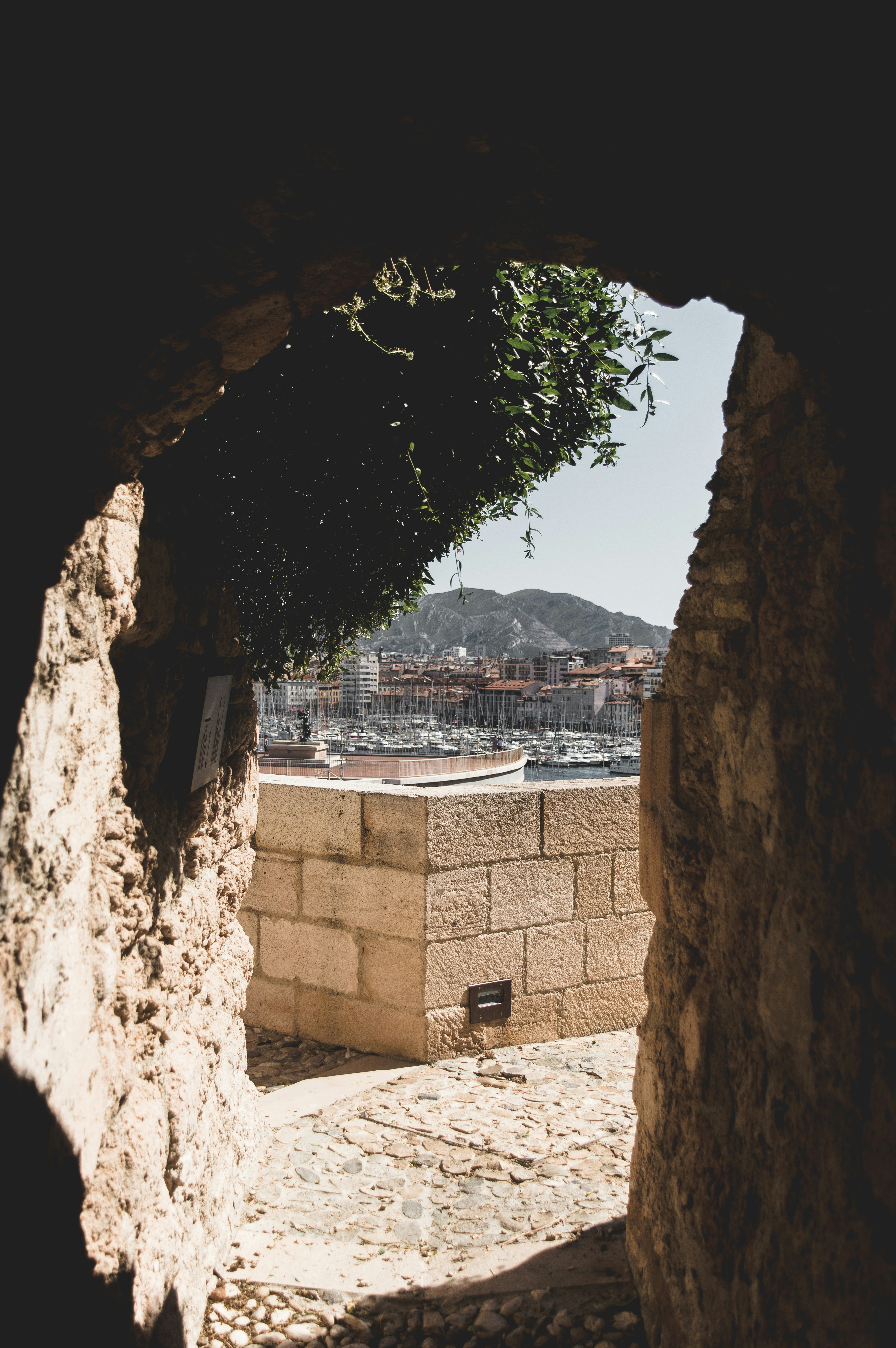 brown concrete cave