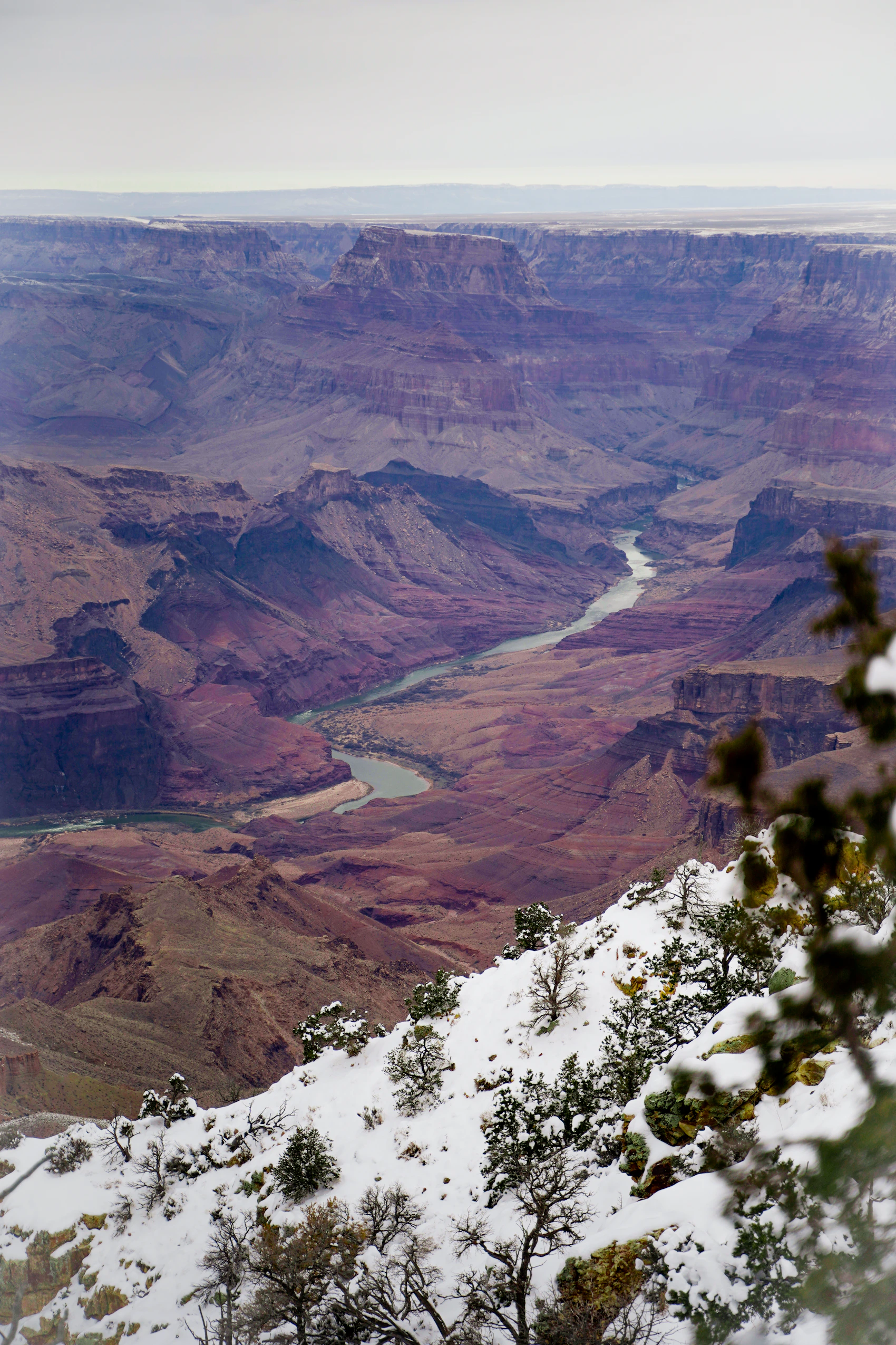 The layered rock formations of the Grand Canyon