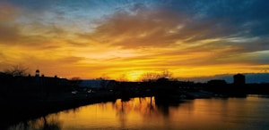 Sunset Lakeside Serenity