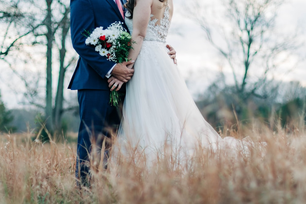 man and woman hugging