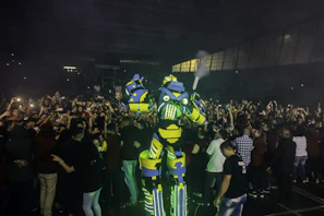The Robot Tronn dazzling an event with its light show and guest interaction
