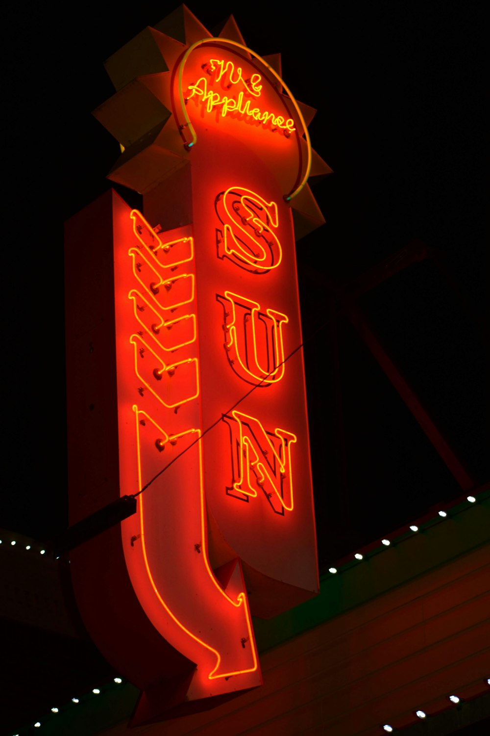 red sun signage