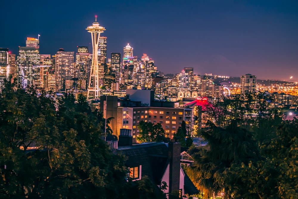 Space Needle Seattle, Washington during night