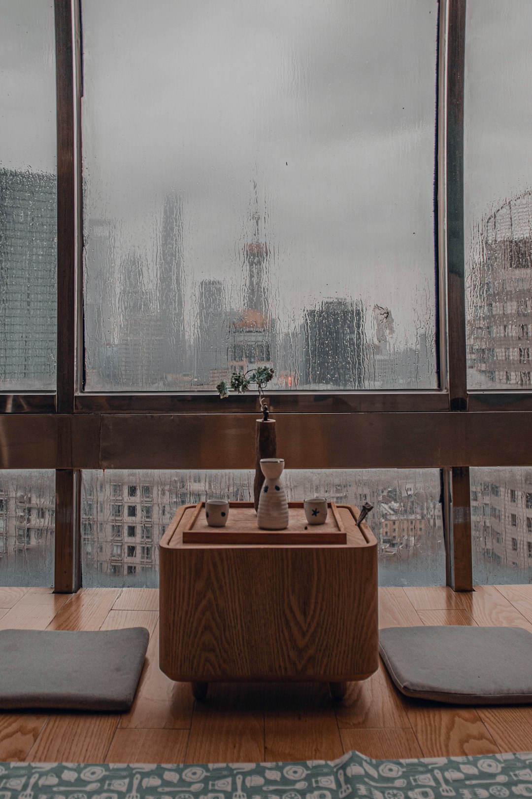 brown wooden table