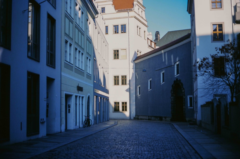 road between structures