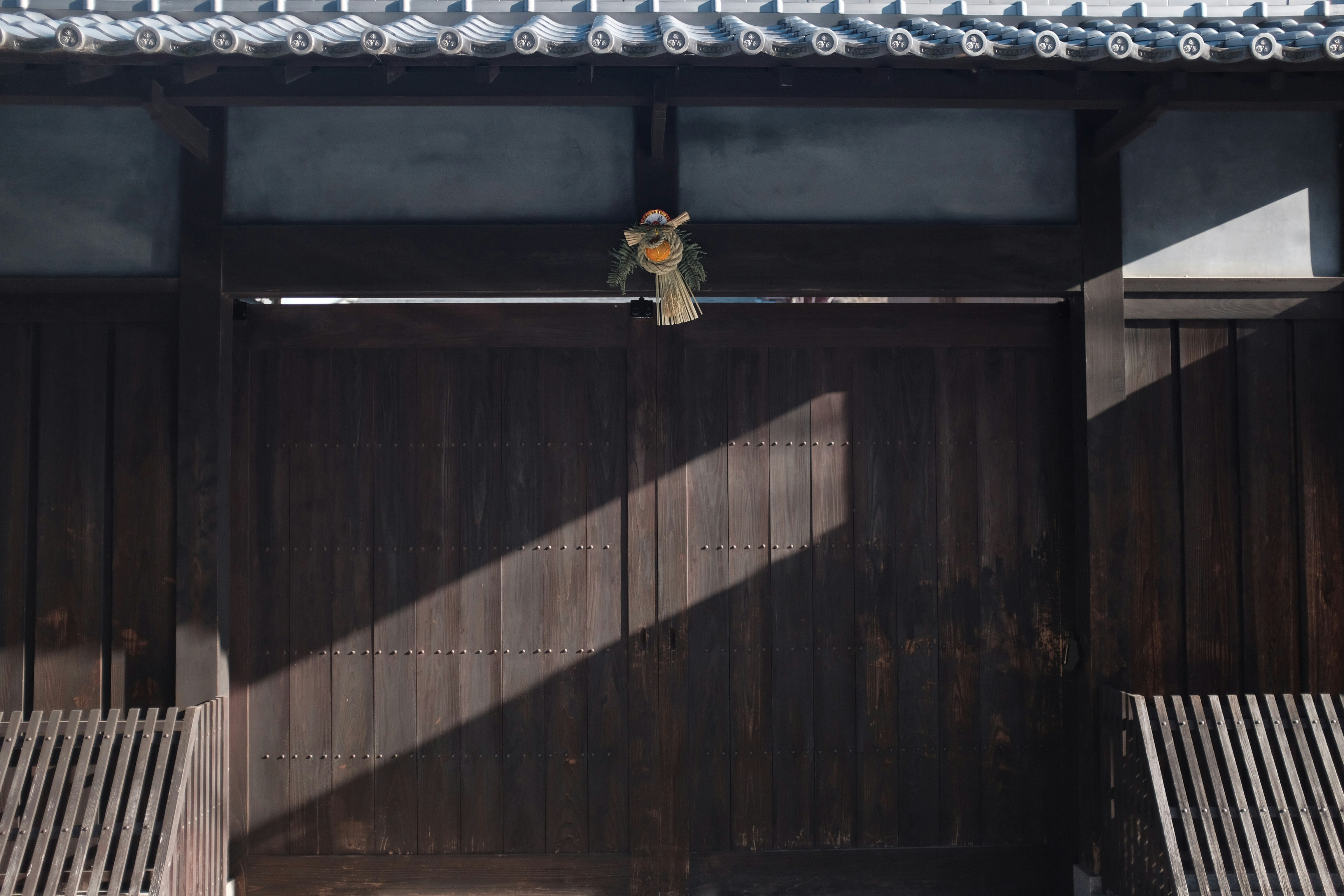 closed brown wooden door