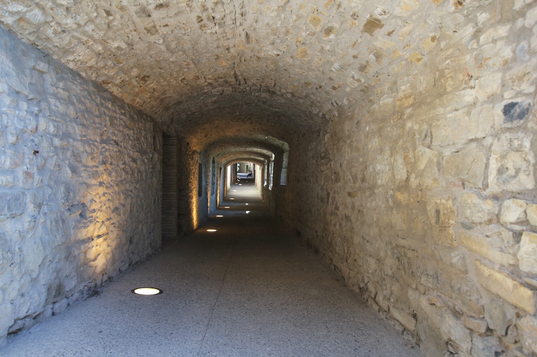 brown concrete tunnel