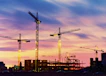 four tower cranes