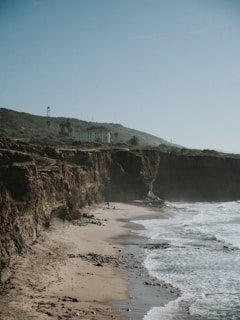A scenic shot of a beachfront property highlighted in a marketing brochure.