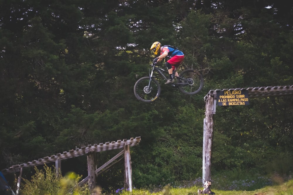 biker on trail